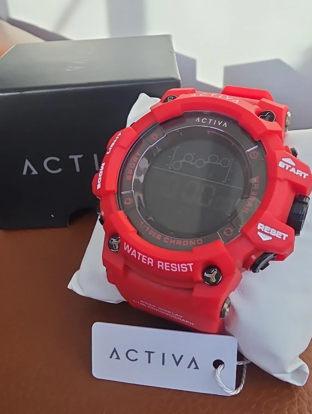 ACTIVA X INVICTA NWT Red Unisex Digital Sport Watch 50mm - Water Resistant